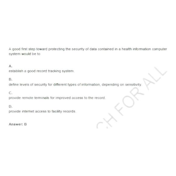 Printout RHIA Registered Health Information Administrator Exam Study Guide - Picture 4 of 6